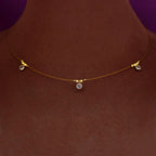 Tri Glossy Stone String Neckpiece